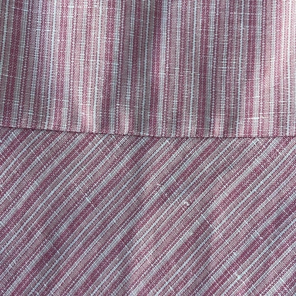 Loft petite linen blend sleeveless, midi dress. White and pink striped. S 6P - Picture 7 of 8